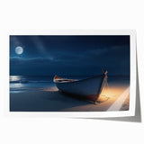 Rolled print showcasing a serene seascape design with soft blue and green hues, perfect for home decor. Ideal for creating a calming atmosphere in any room.