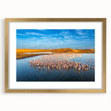 Framed wall art collection showcasing a stunning seascape design with a gold mat, perfect for enhancing home decor with coastal elegance. Features vibrant colors and intricate details that capture the beauty of ocean landscapes.