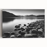 Stretched canvas artwork showcasing a vibrant seascape design, featuring vivid blues and greens, perfect for home decor or office ambiance.