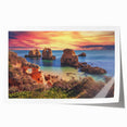 Stunning rolled print of a vibrant seascape artwork showcasing colorful waves and a serene sky, perfect for coastal-themed decor. Packaged securely for easy display.