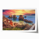 Stunning rolled print of a vibrant seascape artwork showcasing colorful waves and a serene sky, perfect for coastal-themed decor. Packaged securely for easy display.