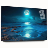 Acrylic glass wall art from the Landscapes & Seascapes collection, showcasing a serene coastal scene with vibrant colors and intricate details, ideal for home decor.