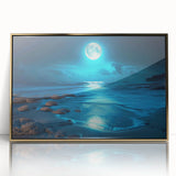 Framed acrylic wall art collection showcasing a stunning seascape design with gold accents, perfect for home decor. Ideal for enhancing contemporary interiors.