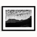 Black-framed wall art collection featuring vibrant seascape landscapes, elegantly matted for a polished look, ideal for home decor or office styling.