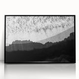 Framed acrylic wall art collection featuring vibrant landscapes and seascapes, presented in a sleek black frame, ideal for modern home decor.