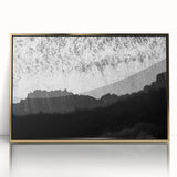 Framed acrylic wall art piece showcasing a serene landscape with vibrant seascapes, featuring gold accents, ideal for enhancing modern home decor.