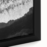 Framed canvas artwork showcasing a vibrant seascape with dynamic waves and a bright blue sky, ideal for enhancing modern home decor and coastal themes.