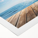 Rolled canvas wall art showcasing a vibrant seascape design with bold colors and intricate details, perfect for home decor, presented in a protective cardboard tube.