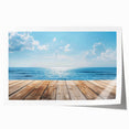 Rolled print of a vibrant seascape wall art collection showcasing a serene ocean view with soft waves and a colorful sunset, perfect for coastal decor enthusiasts.