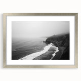 Framed wall art collection showcasing a serene seascape design with a silver mat, ideal for home decor and enhancing living spaces with coastal aesthetics.