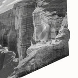 Close-up view of a vibrant acrylic glass wall art piece showcasing a serene seascape design, highlighting the interplay of blues and greens, perfect for coastal-themed decor.