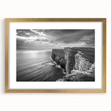 Elegant framed wall art from the Landscapes & Seascapes collection, showcasing a serene coastal scene with soft colors and a luxurious gold frame, perfect for home decor.
