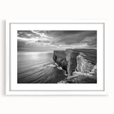Framed wall art collection featuring a scenic seascape design with a white mat, ideal for home decor. The artwork presents calming ocean waves with a serene color palette, perfect for enhancing living spaces.