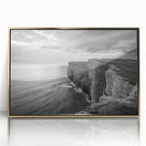 Framed wall art from the Landscapes & Seascapes collection, showcasing a stunning coastal scene with vibrant colors and gold accents, perfect for modern decor.