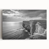 Stretched canvas wall art showcasing a serene seascape design with vibrant blues and soft pastels, perfect for enhancing home decor in coastal-themed spaces.