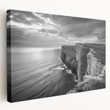 Stretched canvas wall art showcasing a vibrant seascape design with rich blues and greens, ideal for coastal-themed decor or beach house interiors.