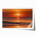 Rolled print of a serene seascape wall art design featuring calming blue and green hues, ideal for home decor, packaged securely for protection during shipping.