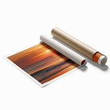 Rolled print showcasing a serene coastal landscape with vibrant blues and greens, perfect for home decor. Ideal for beach-themed interiors or art lovers.