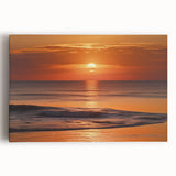 Stretched canvas featuring a vibrant seascape design with calming blues and greens, showcasing gentle waves and serene skies, perfect for coastal decor.