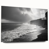 Acrylic glass wall art from the Landscapes & Seascapes Design collection, showcasing a vibrant coastal scene with rich blues and greens, perfect for modern decor.