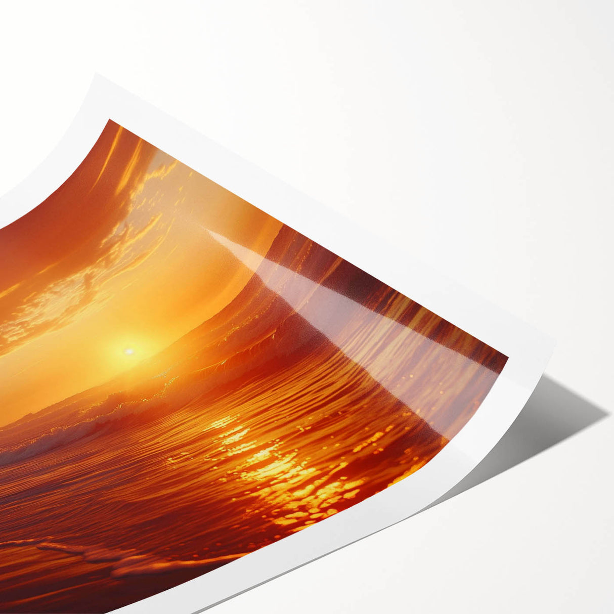 Vibrant rolled canvas print of a serene seascape, showcasing calming blue hues and gentle waves, perfect for coastal-themed home decor. Packaged securely in a sturdy tube for safe delivery.
