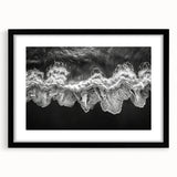 Framed black wall art featuring a stunning landscape-seascape design with a mat, perfect for enhancing modern home decor. Ideal for living rooms or offices.