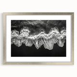 Framed wall art collection featuring a serene seascape design in a sleek silver frame with a white mat, perfect for enhancing modern home decor.