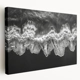 Stretched canvas wall art from the Landscapes & Seascapes collection, showcasing vibrant ocean waves and a serene beach scene, perfect for home decor.