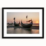 Framed wall art collection showcasing a serene seascape design with a black mat, perfect for home decor. Ideal for coastal themes and modern interiors.