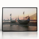 Framed wall art collection showcasing a stunning seascape design with vibrant colors, featuring a sleek black frame that enhances its modern aesthetic. Perfect for adding a touch of elegance to any living space or office decor.