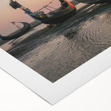 Rolled canvas art showcasing a vibrant seascape design, featuring calming blue and green hues, perfect for coastal-themed decor. Ideal for enhancing living spaces.