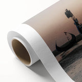 Stylish rolled canvas showcasing a vibrant seascape design, perfect for home décor. The artwork features calming blue hues and intricate details, ideal for ocean lovers. Packaged securely in a cardboard tube for safe delivery.