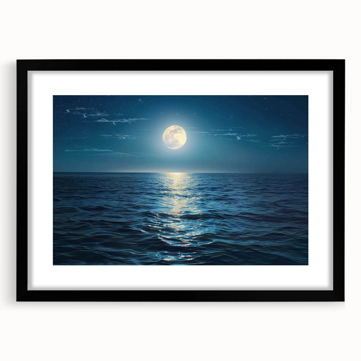 Framed wall art collection showcasing a stunning seascape design with a matte black frame. Ideal for enhancing home decor with coastal themes.