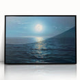 Framed wall art collection featuring serene seascape designs in acrylic, showcased in a sleek black frame, perfect for modern home decor. The artwork's vibrant colors and calming ocean imagery enhance any living space, making it an ideal choice for art enthusiasts.
