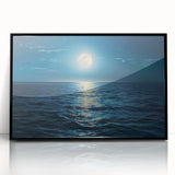 Framed wall art collection featuring serene seascape designs in acrylic, showcased in a sleek black frame, perfect for modern home decor. The artwork's vibrant colors and calming ocean imagery enhance any living space, making it an ideal choice for art enthusiasts.