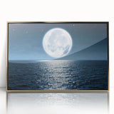 Framed acrylic wall art from the Landscapes & Seascapes collection, showcasing a vibrant coastal scene with gold accents, perfect for home decor enhancement.
