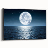 Framed canvas wall art from the Landscapes & Seascapes collection, showcasing a scenic ocean view with vibrant colors and intricate detailing, perfect for home decor.