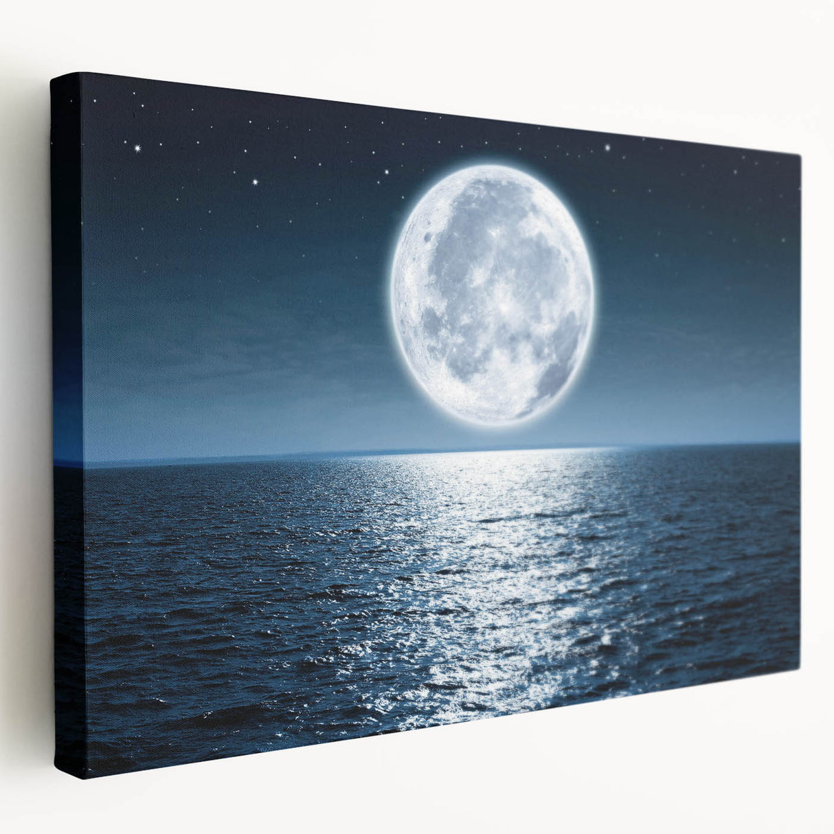 Stretched canvas showcasing a vibrant seascape design, featuring calming blues and greens, perfect for coastal-themed home decor. Ideal for enhancing living spaces.