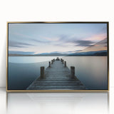 Framed acrylic wall art featuring a vibrant seascape design with gold accents, perfect for modern home decor. Enhances living spaces with its colorful ocean view.