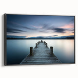 Framed canvas wall art featuring a serene seascape design with soft blue and green hues, showcasing waves and sky, ideal for coastal home decor.