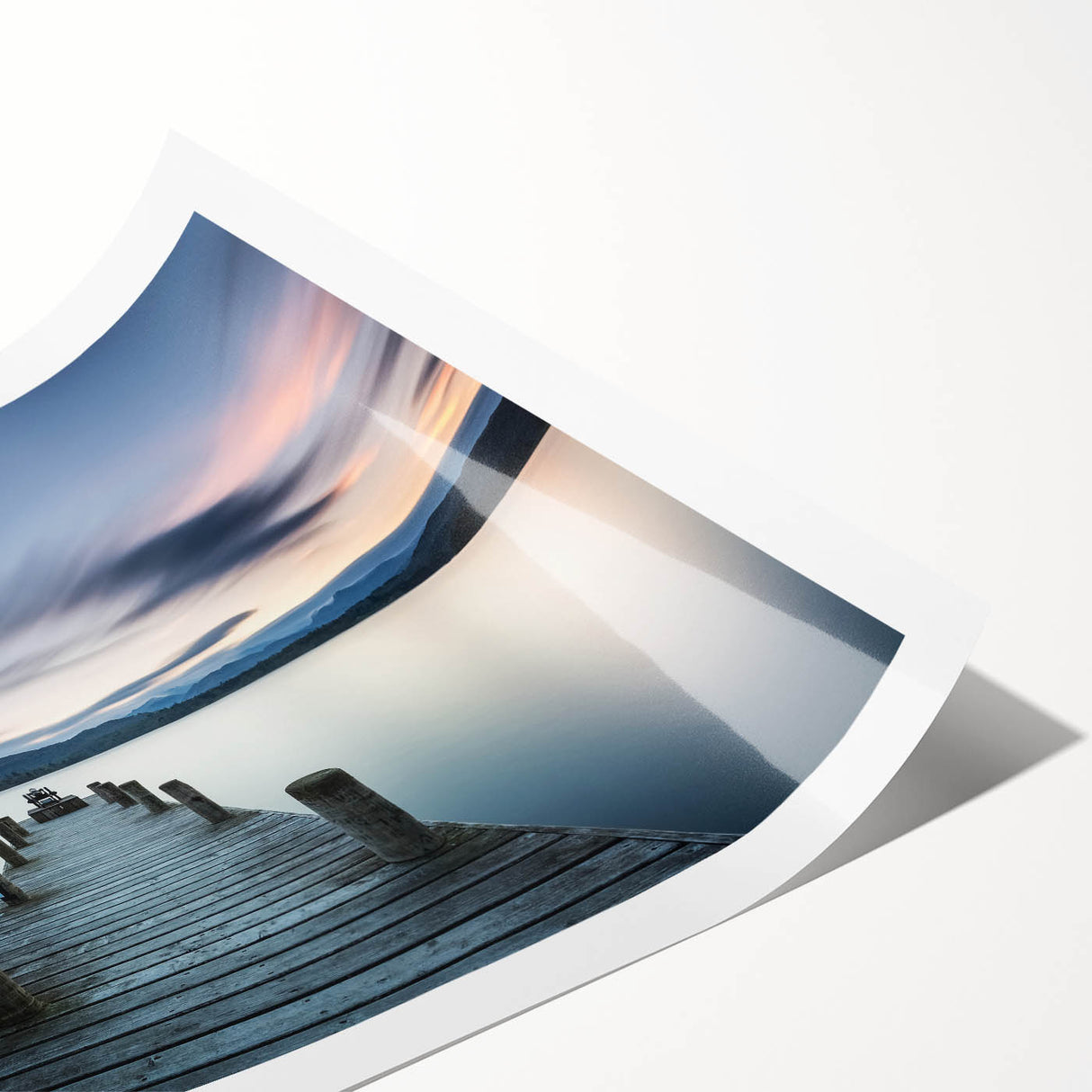 Vibrant rolled canvas print of abstract seascape artwork, showcasing dynamic waves in blue and white tones, perfect for coastal home decor.