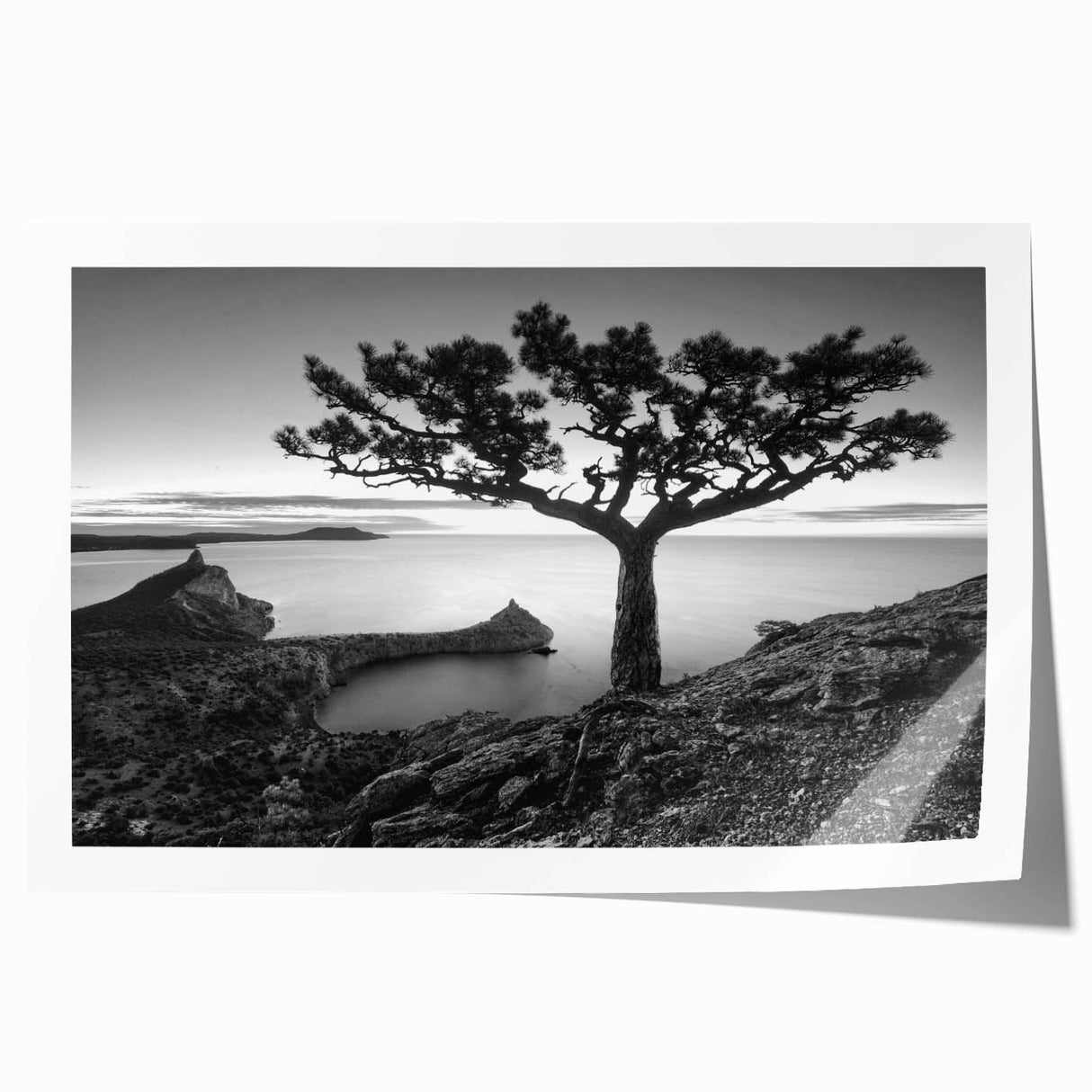 Stunning seascape wall art print showcasing vibrant blue ocean waves and golden sandy beach, rolled for easy shipping and display in any coastal-themed decor.