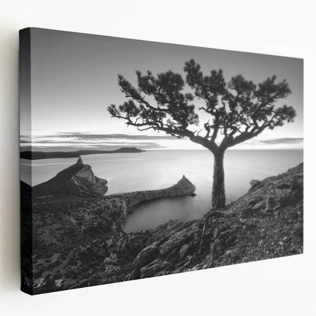 Stretched canvas wall art showcasing a vibrant seascape design, featuring shades of blue and green with a textured finish, perfect for coastal home decor.