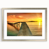 Elegant silver-framed wall art featuring a seascape design, showcasing serene ocean waves and a soft color palette, perfect for coastal home decor.
