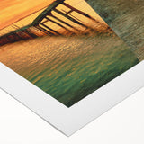 Rolled canvas showcasing a vibrant seascape design with dynamic waves and hues of blue, ideal for coastal decor enthusiasts, presented in protective packaging.