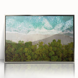 Framed wall art collection featuring a seascape design with silver accents, showcasing vibrant colors and intricate details, ideal for home decor enhancement.