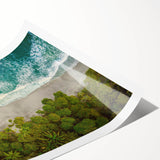 Stunning rolled print of a tranquil seascape design, showcasing vibrant colors and serene ocean waves, perfect for home decor and wall art collection.