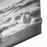 Close-up of a stunning acrylic wall art piece showcasing vibrant seascape design, featuring dynamic waves and a colorful sunset, perfect for coastal decor.