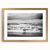 Elegant wall art collection showcasing a framed landscape and seascape design with a gold mat, perfect for home decor enhancement. The artwork features serene ocean waves and tranquil landscapes, ideal for adding a touch of sophistication to any space.