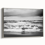 Framed canvas wall art collection showcasing serene landscapes and seascapes, with a sleek silver frame, perfect for enhancing modern home decor.